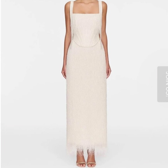 MontsandAndrea Ivory Fringe DressSize XL